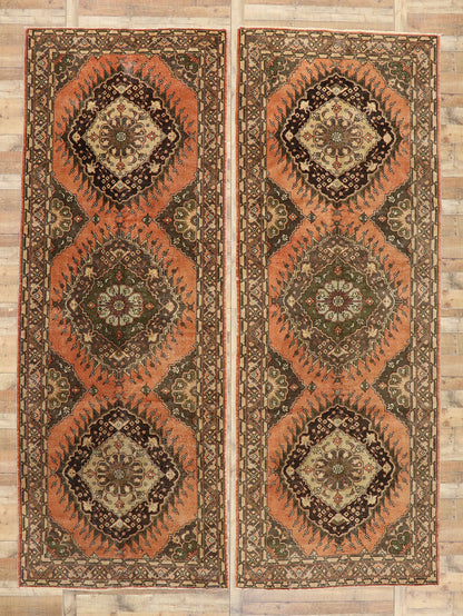 5 x 13 Vintage Turkish Oushak Runner 51718