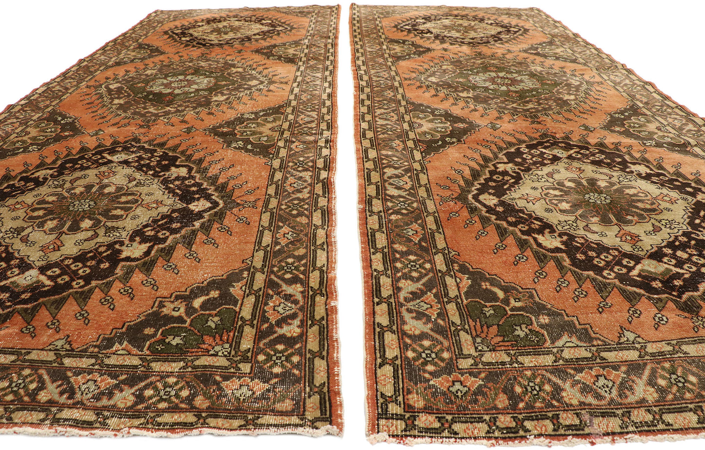 5 x 13 Vintage Turkish Oushak Runner 51718