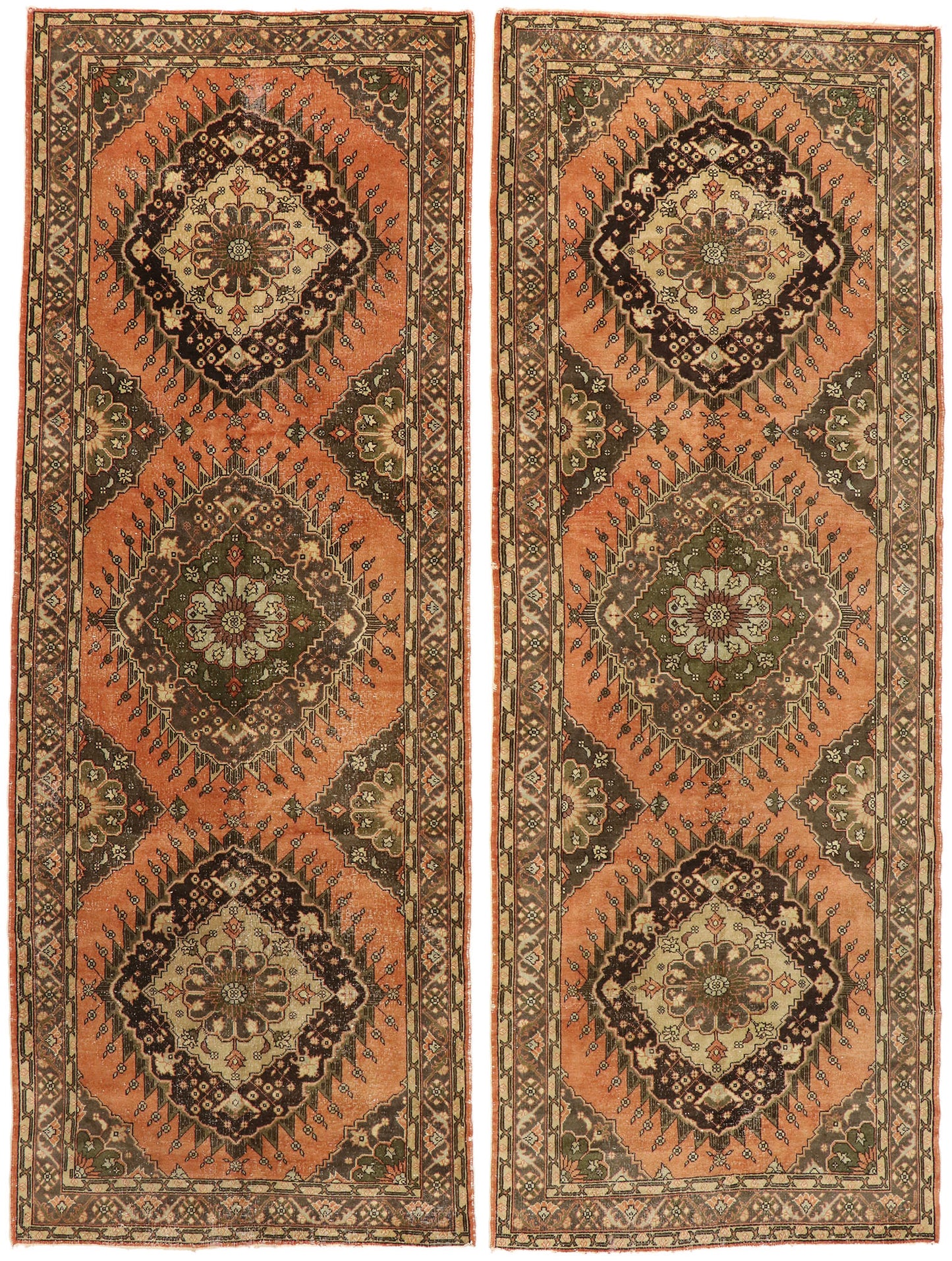 5 x 13 Vintage Turkish Oushak Runner 51719