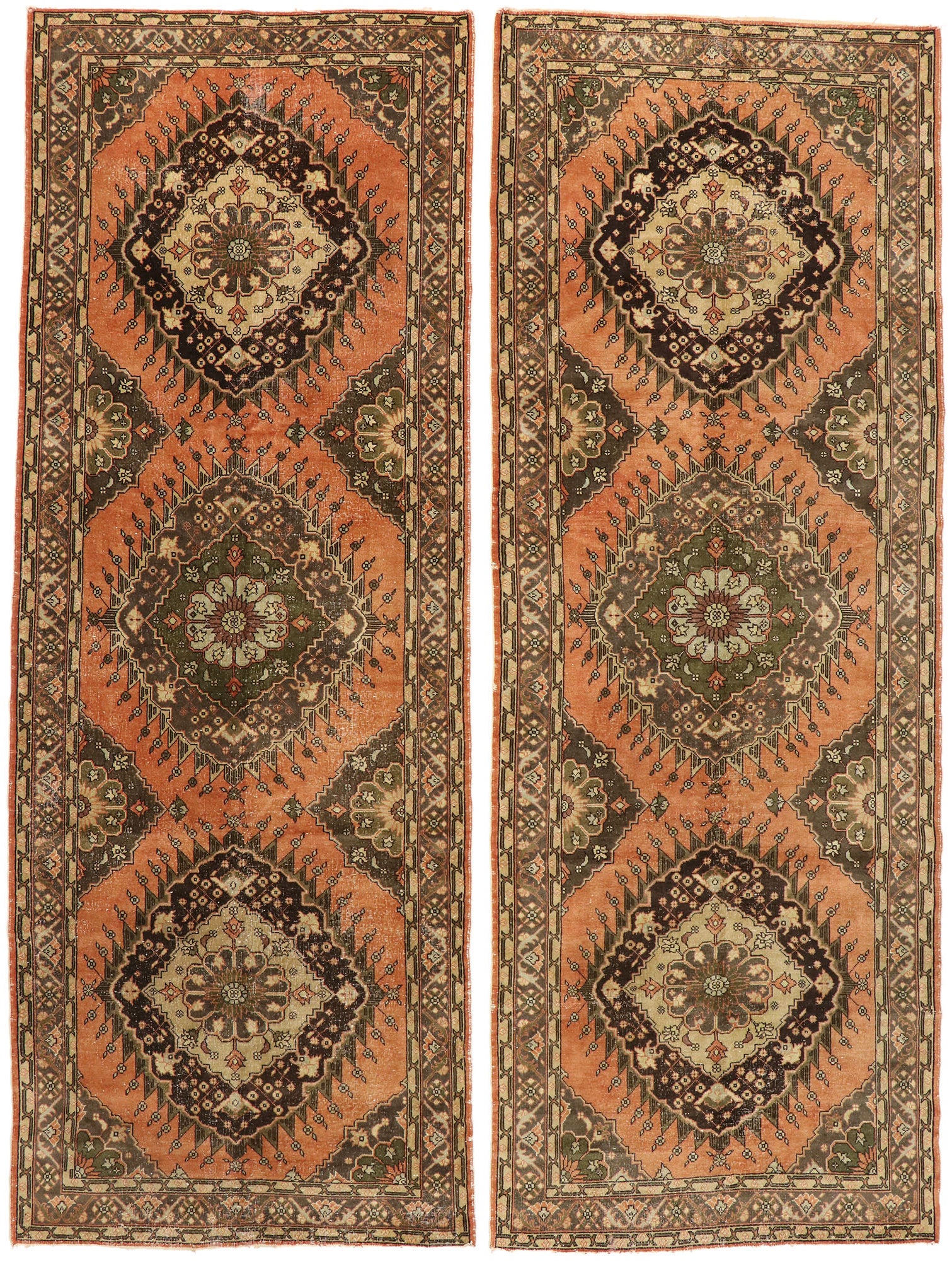 5 x 13 Vintage Turkish Oushak Runner 51719