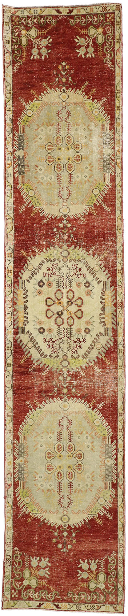 2 x 12 Vintage Turkish Oushak Runner 51726