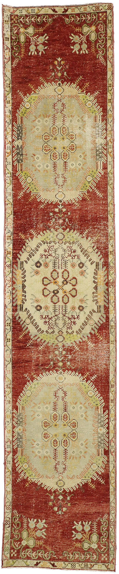 2 x 12 Vintage Turkish Oushak Runner 51726