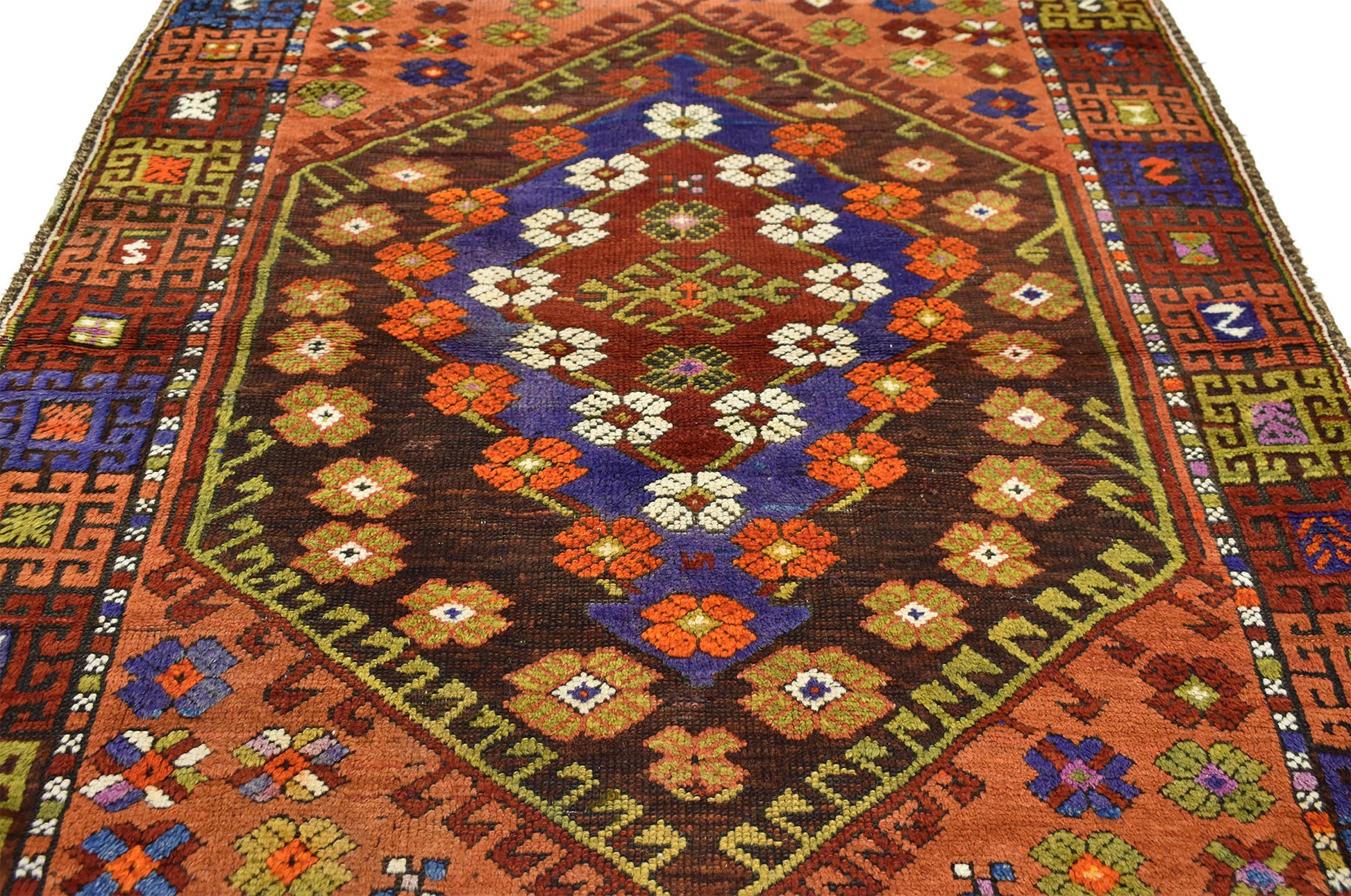 4 x 5 Vintage Turkish Oushak Rug 51733