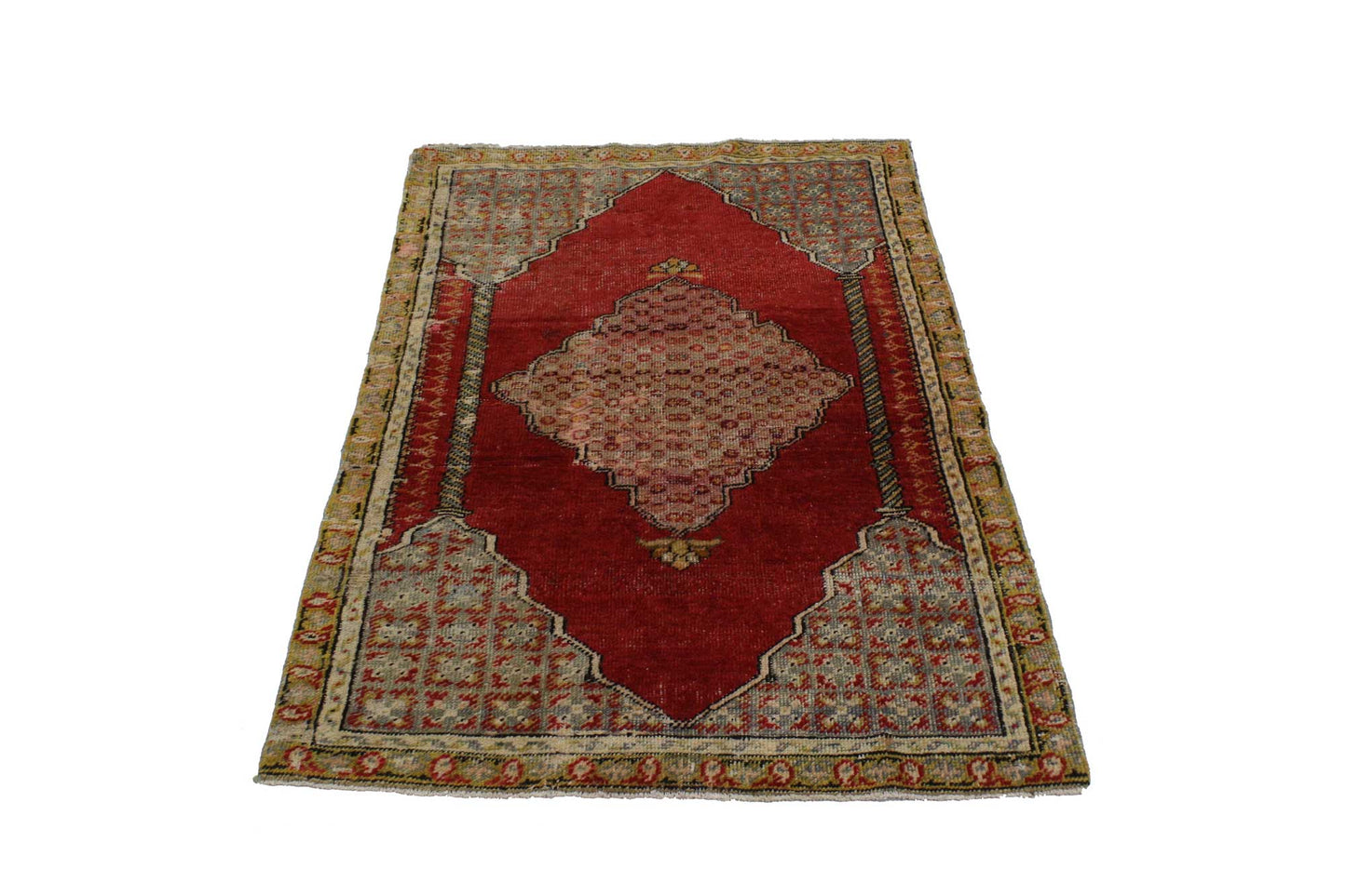 3 x 4 Vintage Turkish Oushak Rug 51736