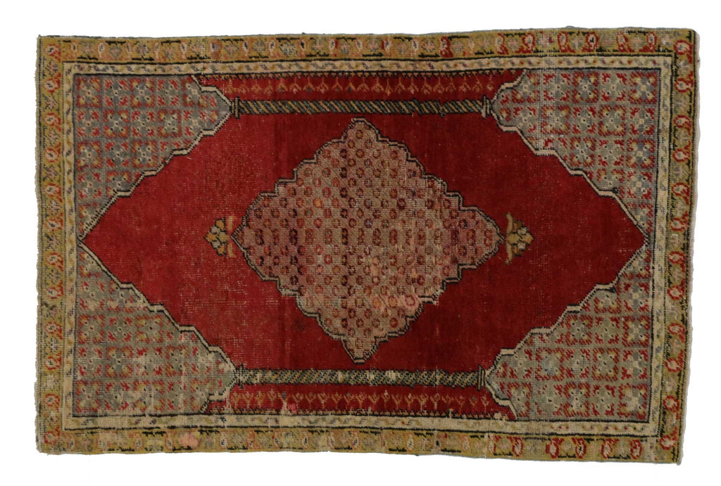 3 x 4 Vintage Turkish Oushak Rug 51736