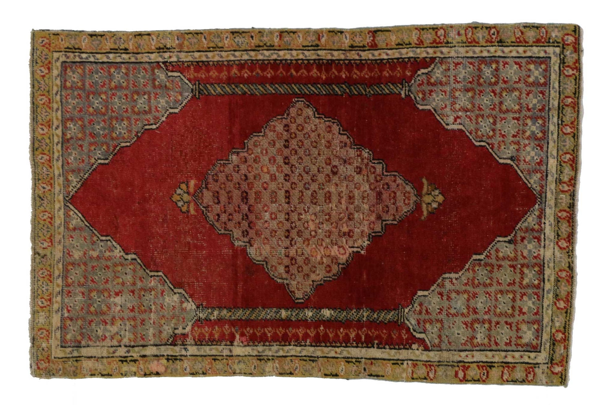 3 x 4 Vintage Turkish Oushak Rug 51736