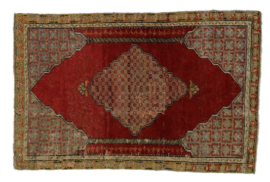3 x 4 Vintage Turkish Oushak Rug 51736