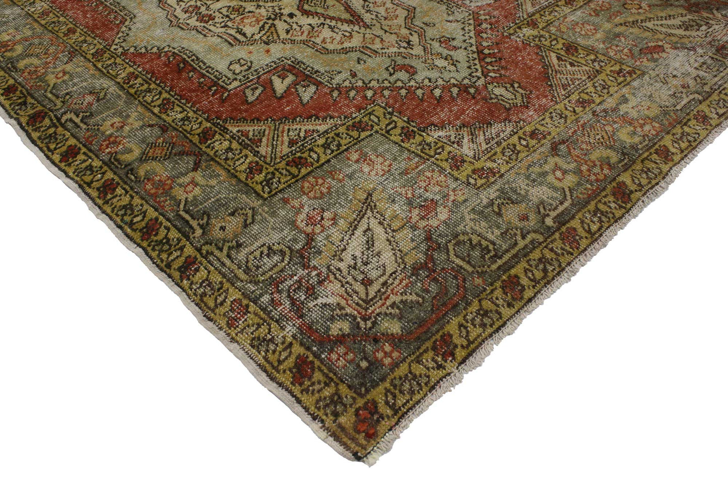 4 x 6 Vintage Turkish Oushak Rug 51738