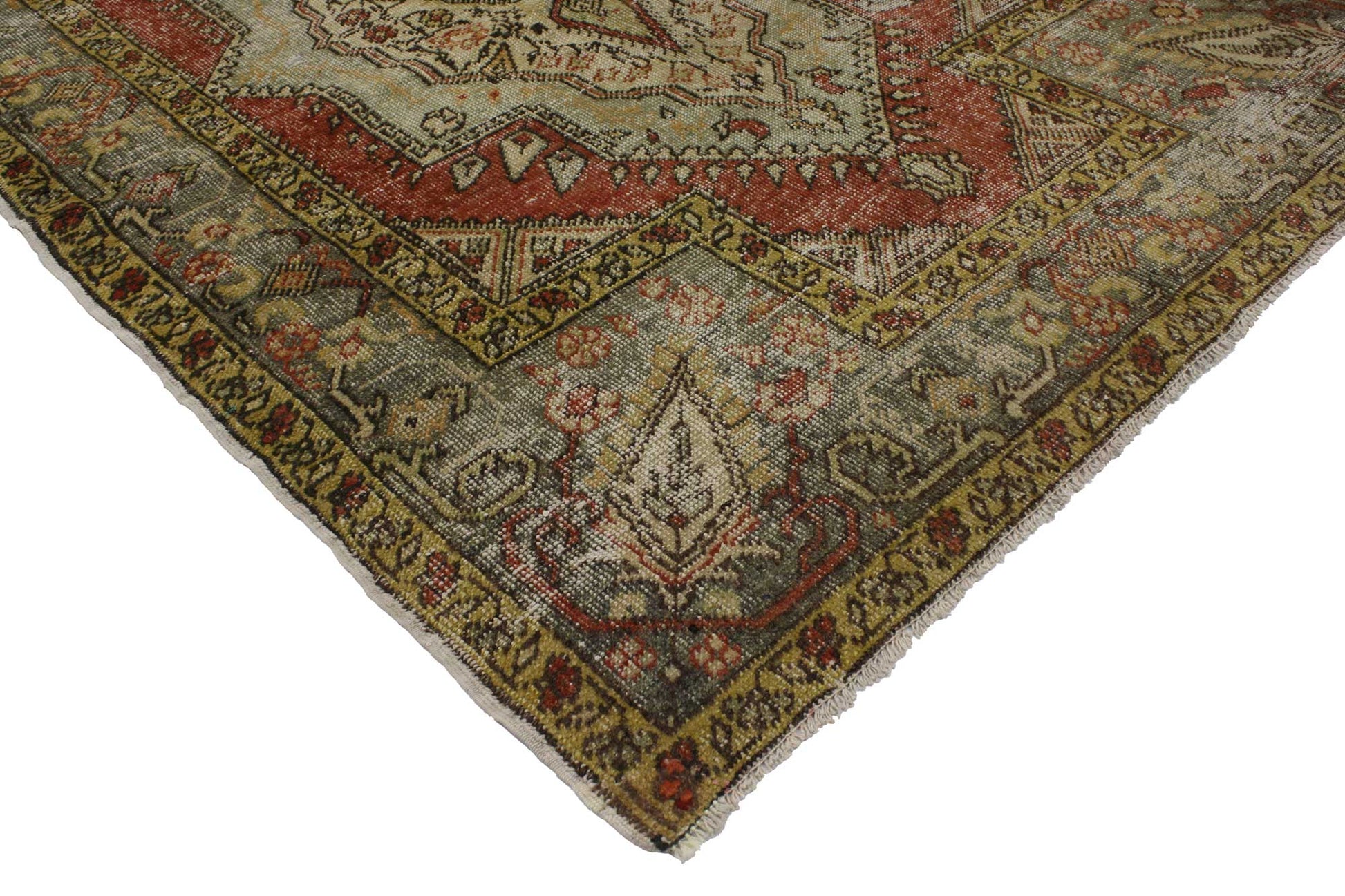 4 x 6 Vintage Turkish Oushak Rug 51738