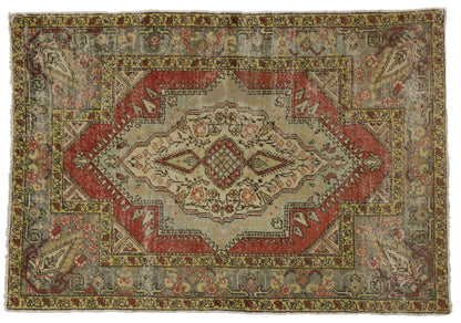 4 x 6 Vintage Turkish Oushak Rug 51738