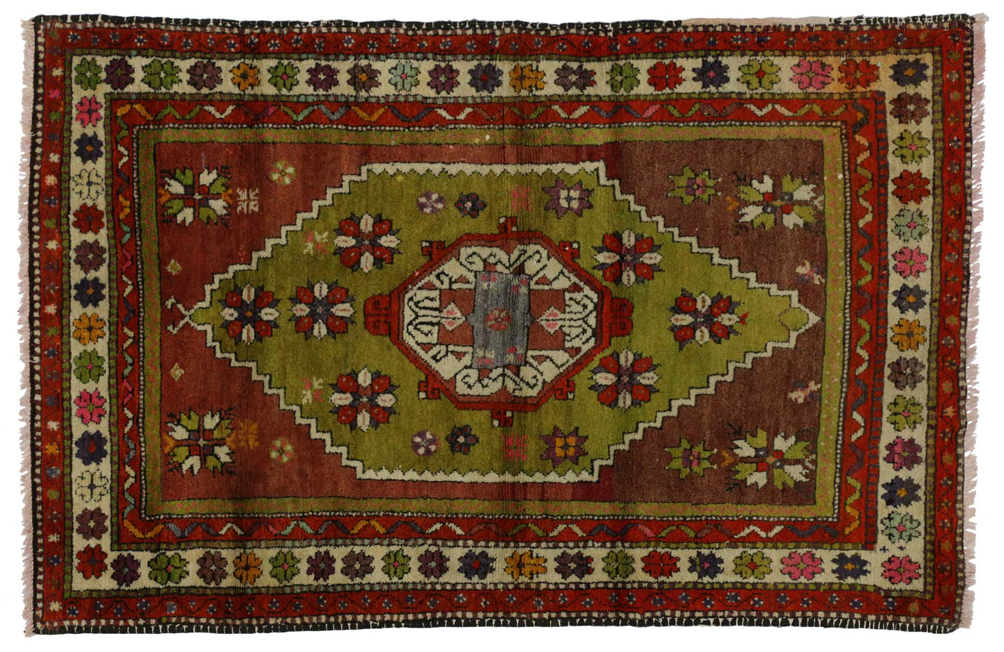 3 x 5 Vintage Turkish Oushak Rug 51739