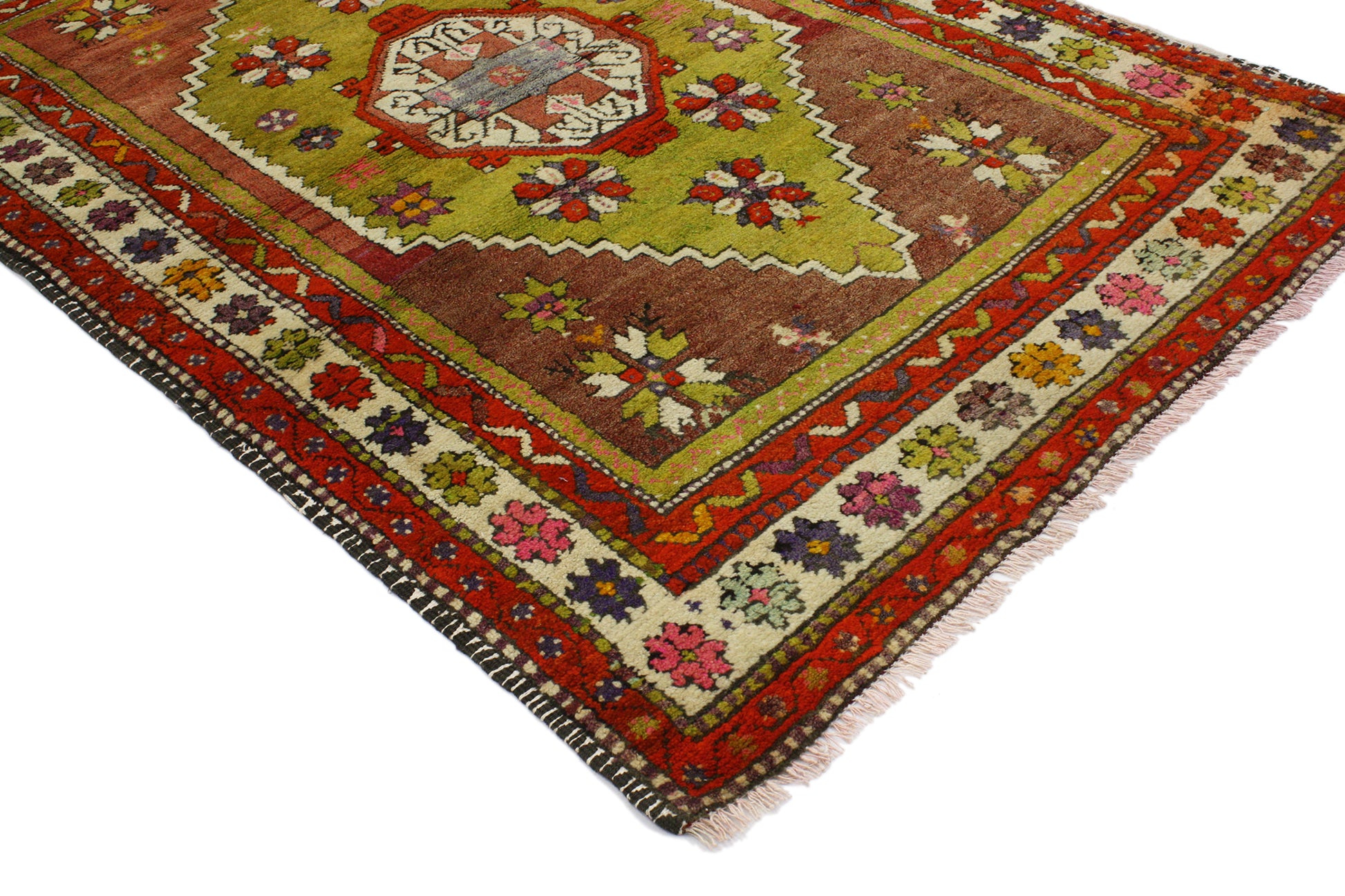 3 x 5 Vintage Turkish Oushak Rug 51739