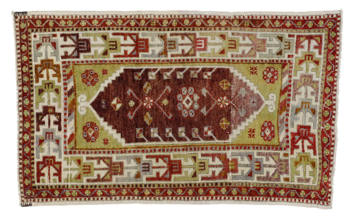 3 x 4 Vintage Turkish Oushak Rug 51744