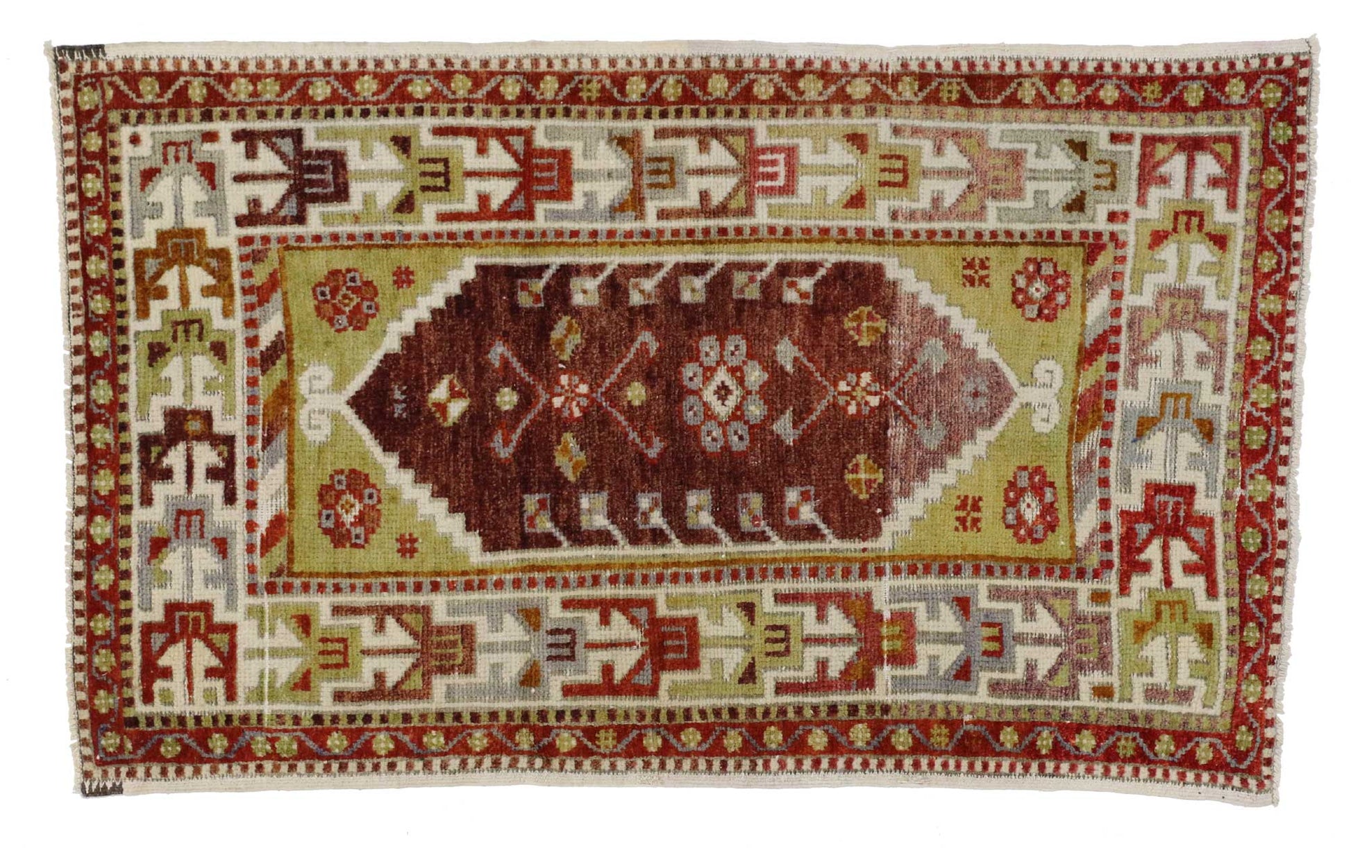 3 x 4 Vintage Turkish Oushak Rug 51744