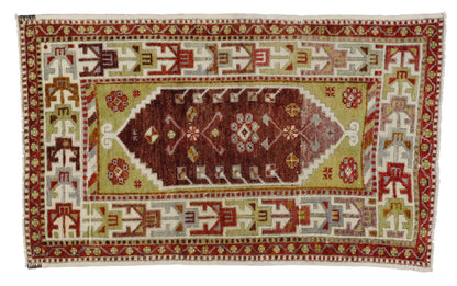 3 x 4 Vintage Turkish Oushak Rug 51744