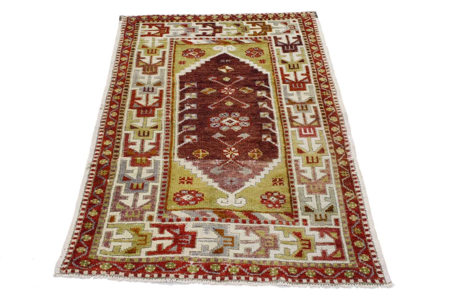 3 x 4 Vintage Turkish Oushak Rug 51744