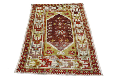 3 x 4 Vintage Turkish Oushak Rug 51744