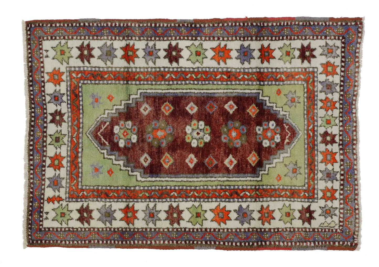 3 x 4 Vintage Turkish Oushak Rug 51745