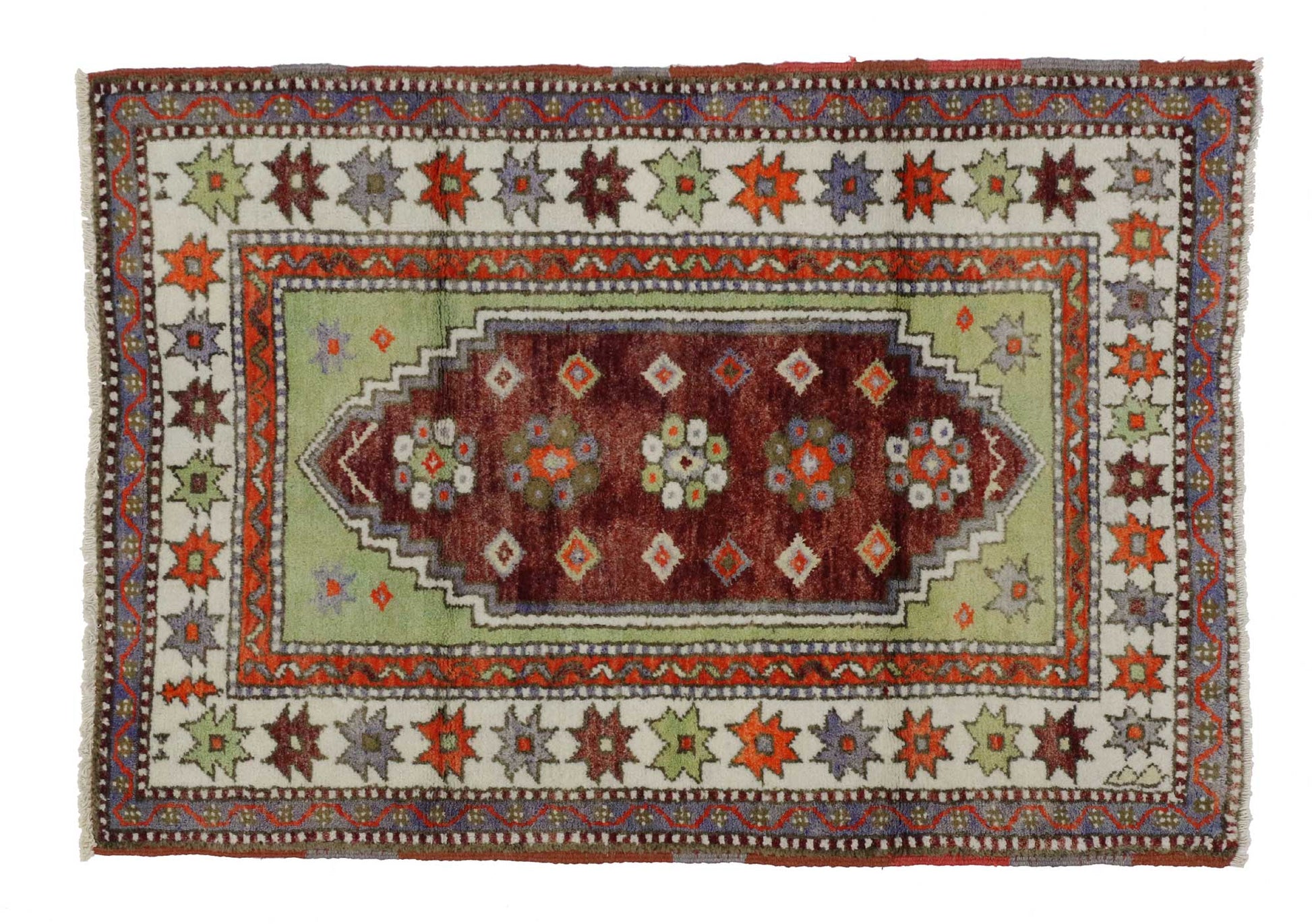 3 x 4 Vintage Turkish Oushak Rug 51745