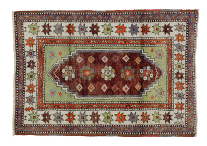3 x 4 Vintage Turkish Oushak Rug 51745