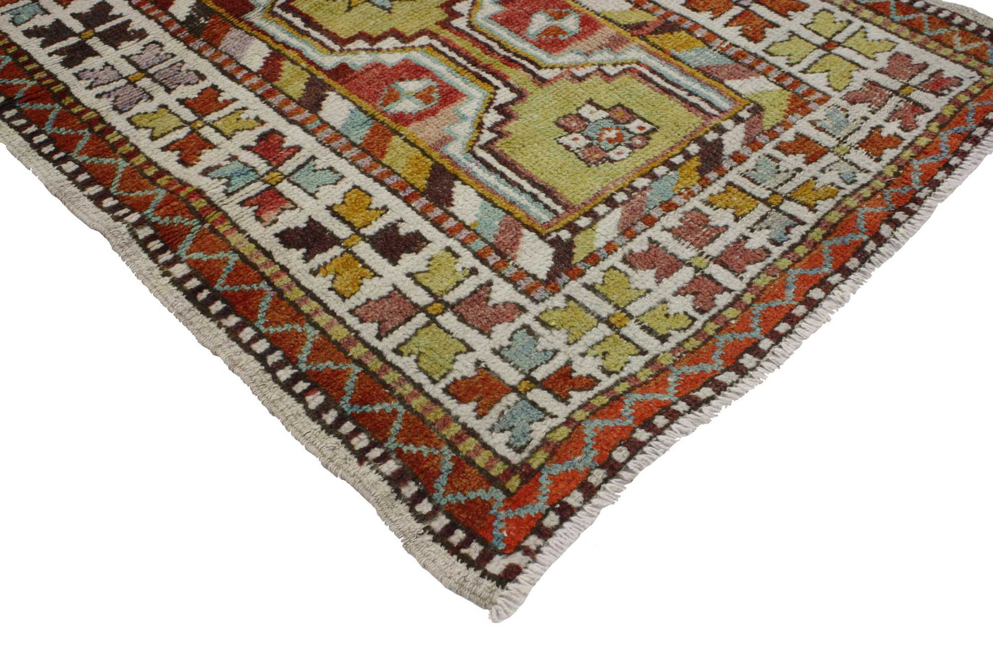 3 x 4 Vintage Turkish Oushak Rug 51747