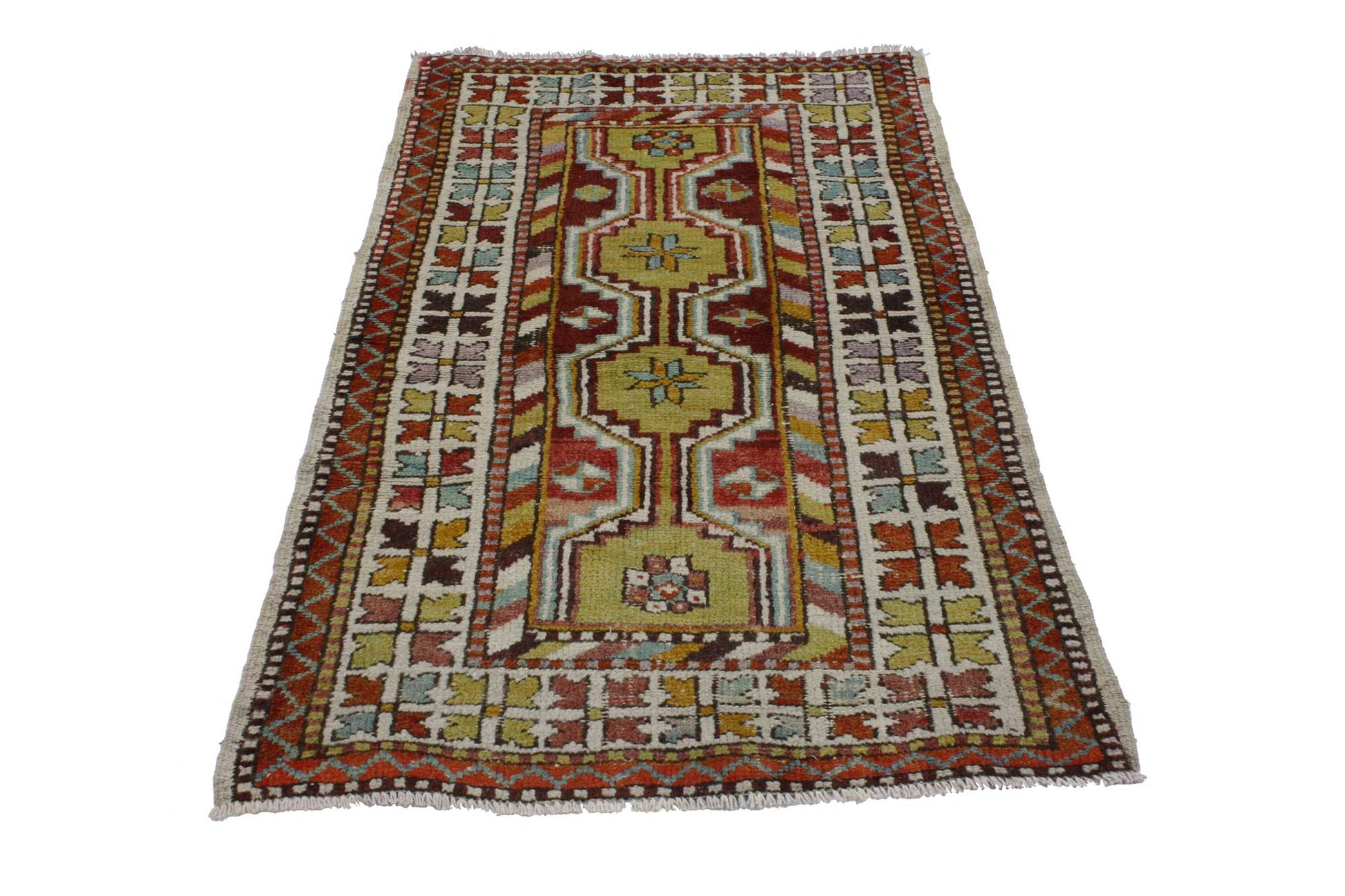 3 x 4 Vintage Turkish Oushak Rug 51747