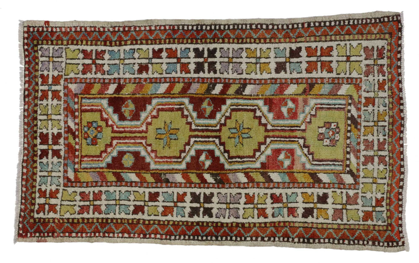 3 x 4 Vintage Turkish Oushak Rug 51747