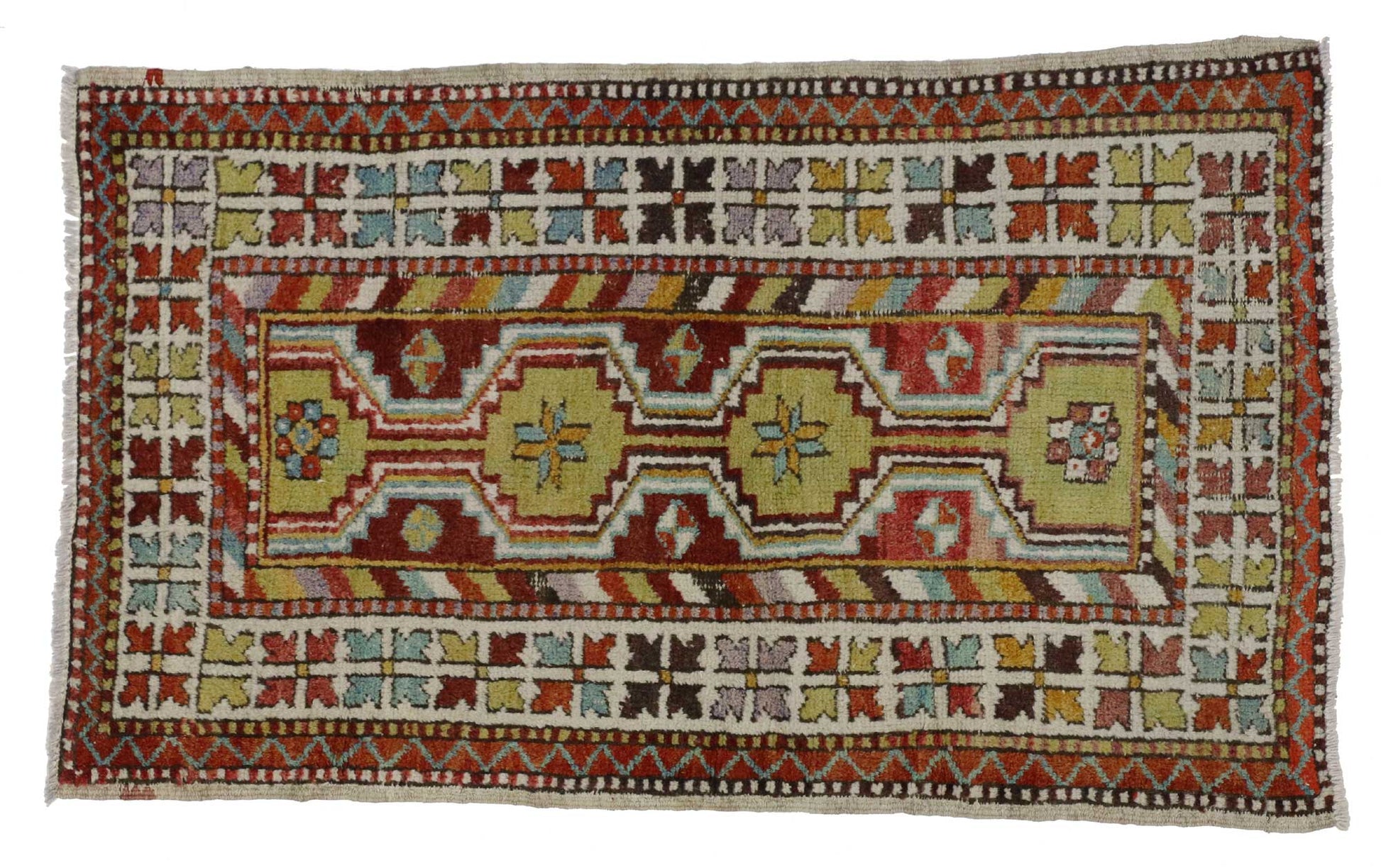 3 x 4 Vintage Turkish Oushak Rug 51747