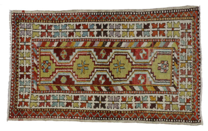 3 x 4 Vintage Turkish Oushak Rug 51747