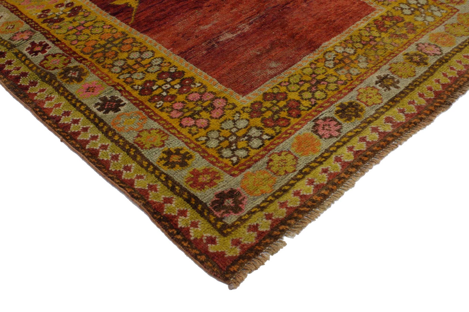3 x 5 Vintage Turkish Oushak Prayer Rug 51748