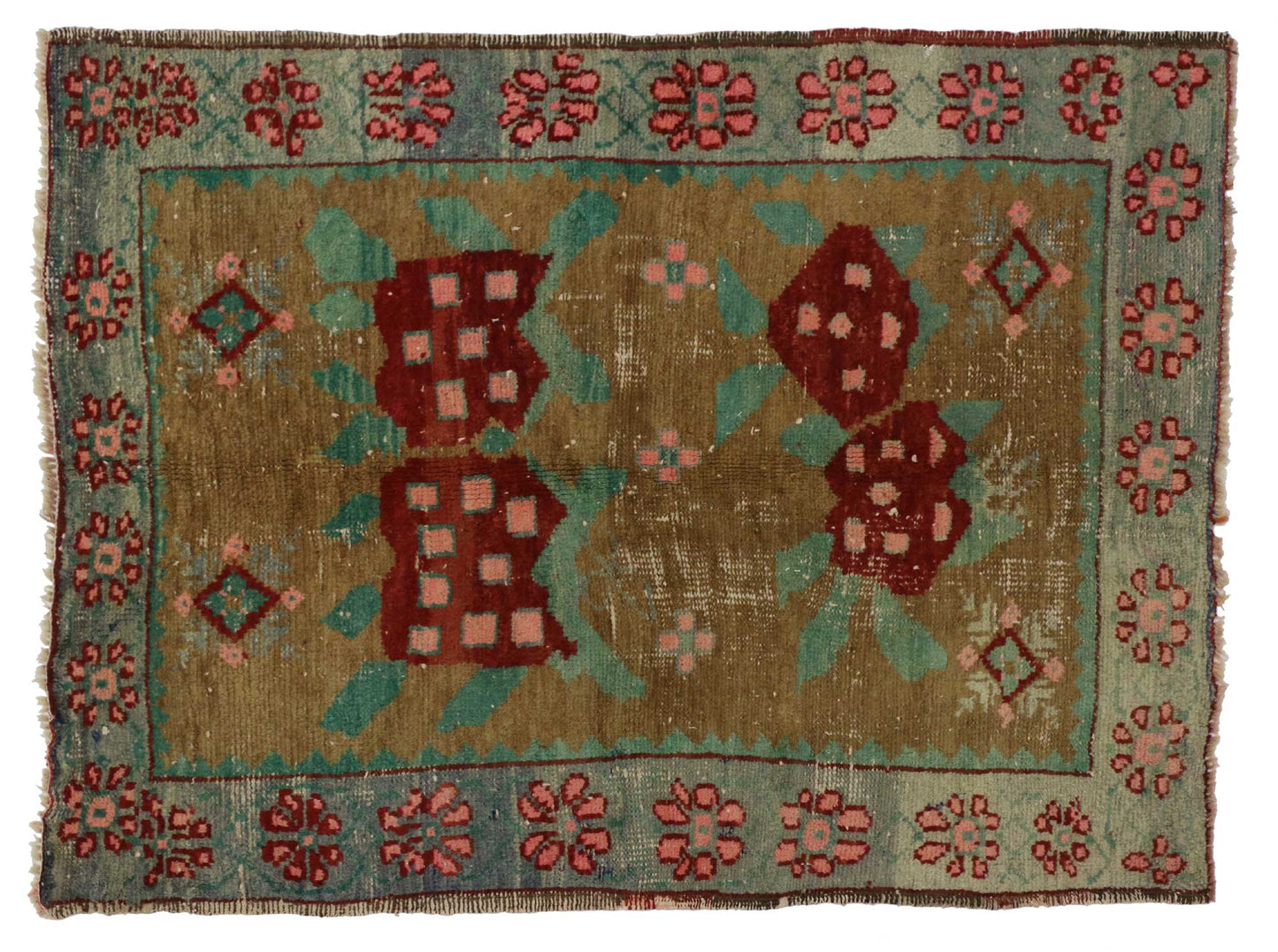3 x 4 Vintage Oushak Rug 51749