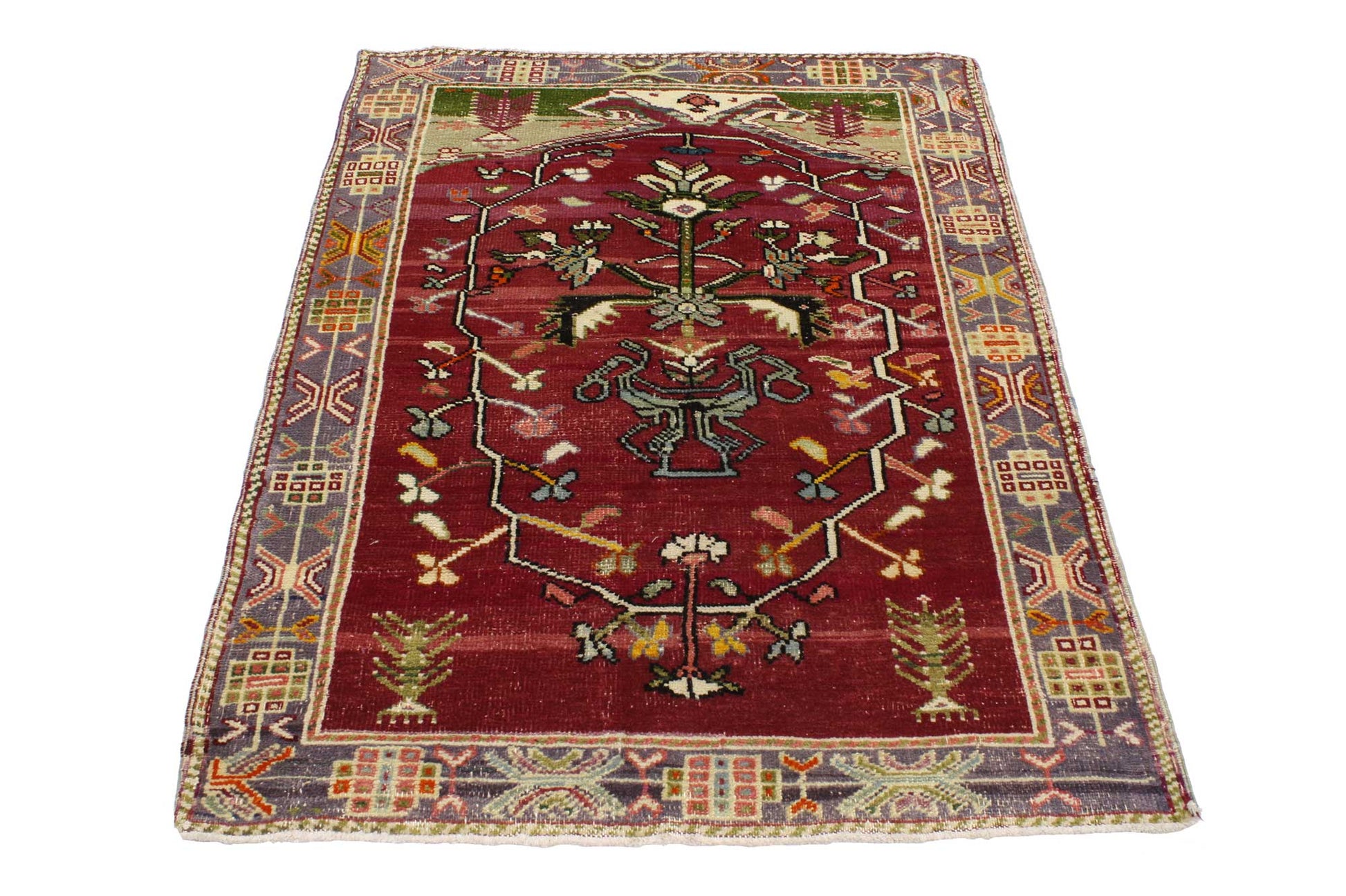 3 x 5 Vintage Turkish Oushak Rug 51751