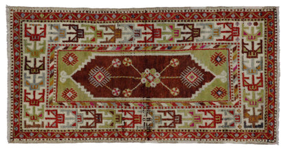 3 x 5 Vintage Turkish Oushak Rug 51752