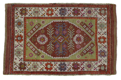 3 x 4 Vintage Turkish Oushak Rug 51754