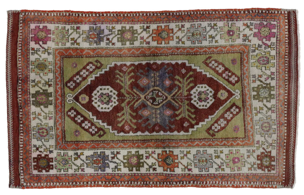 3 x 4 Vintage Turkish Oushak Rug 51755