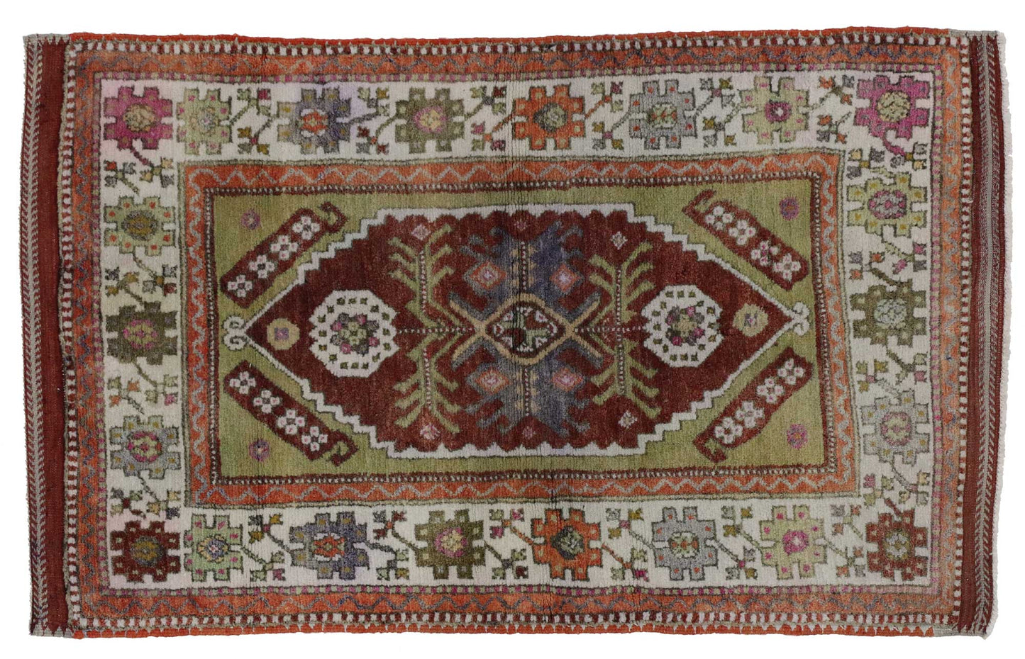 3 x 4 Vintage Turkish Oushak Rug 51755