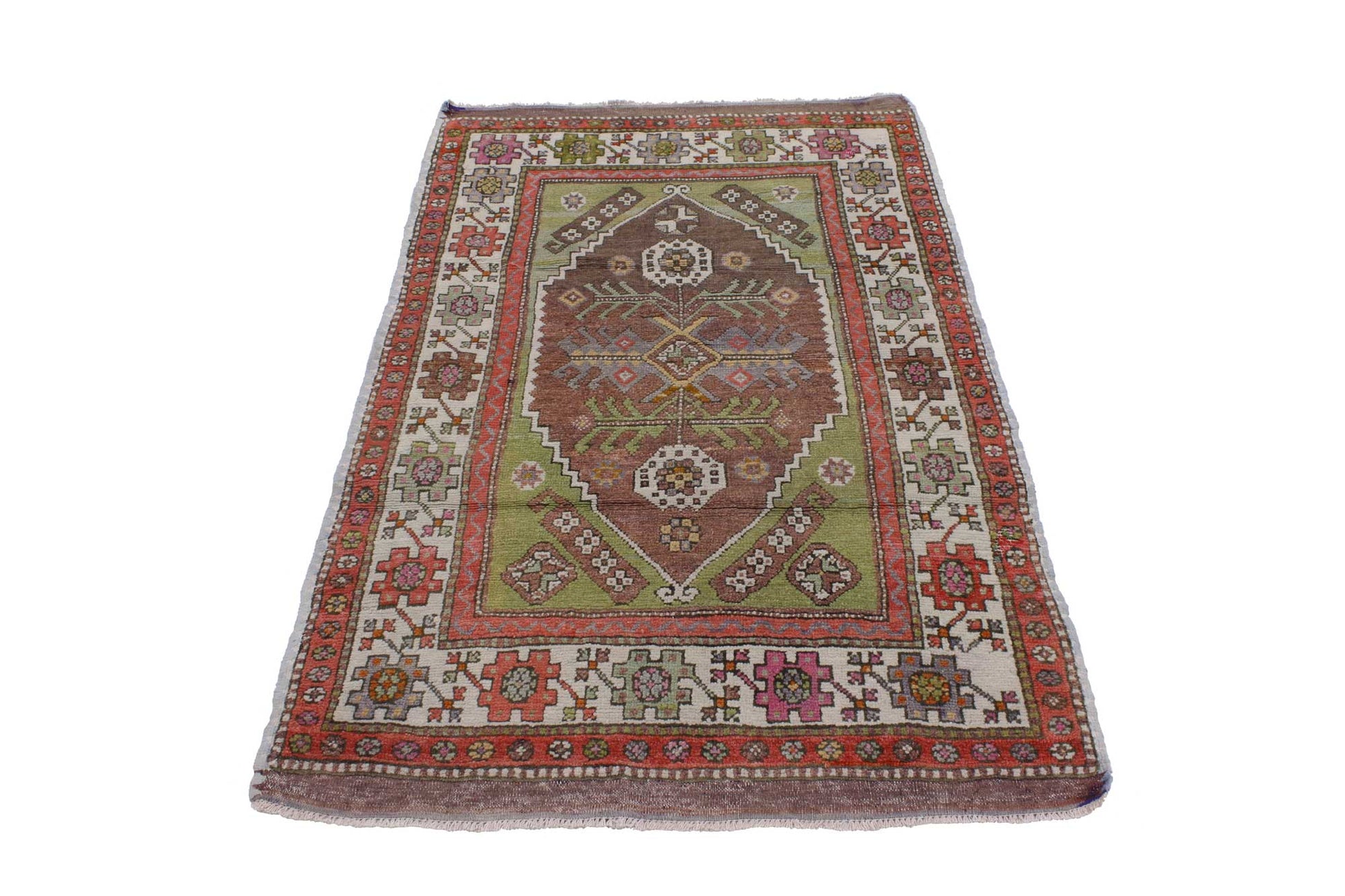 3 x 5 Vintage Turkish Oushak Rug 51758