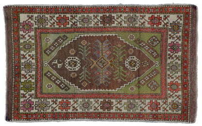 3 x 5 Vintage Turkish Oushak Rug 51758