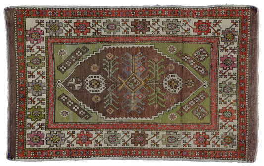 3 x 5 Vintage Turkish Oushak Rug 51758