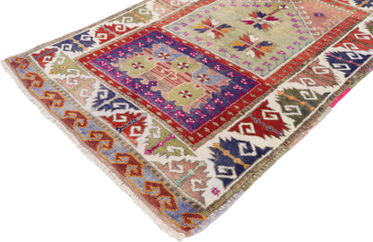 3 x 4 Vintage Turkish Oushak Prayer Rug 51763
