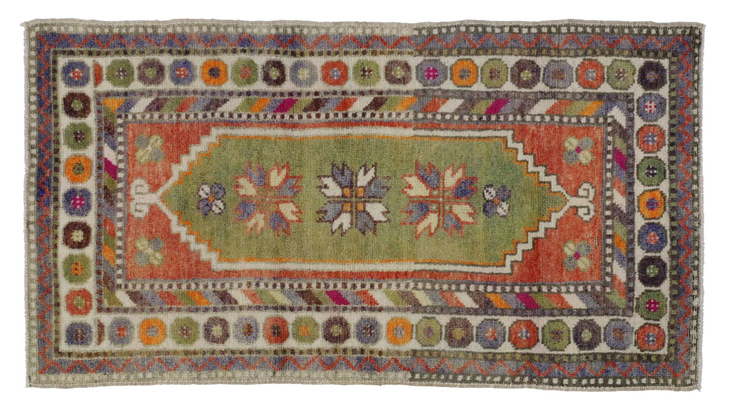 2 x 4 Vintage Turkish Oushak Rug 51767