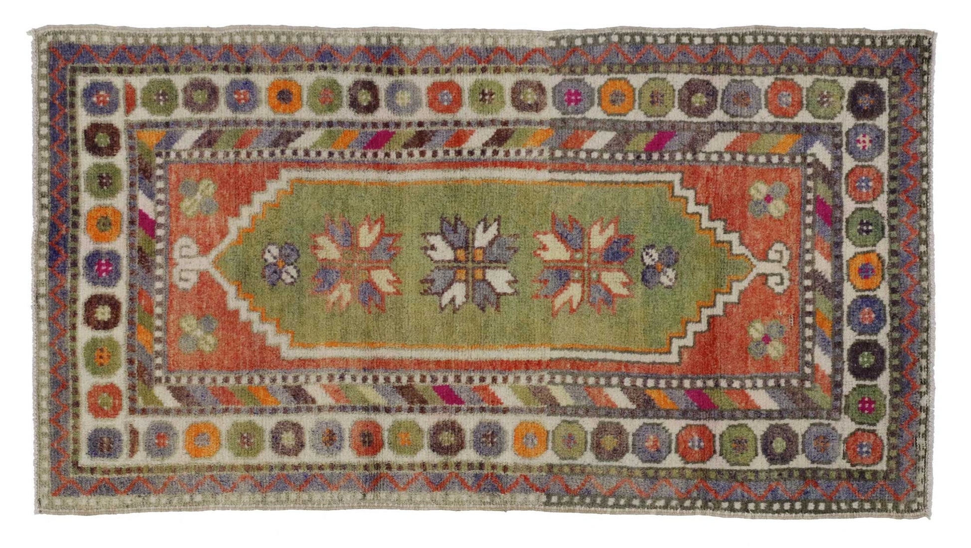 2 x 4 Vintage Turkish Oushak Rug 51767