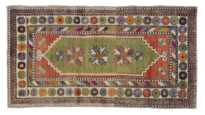 2 x 4 Vintage Turkish Oushak Rug 51767