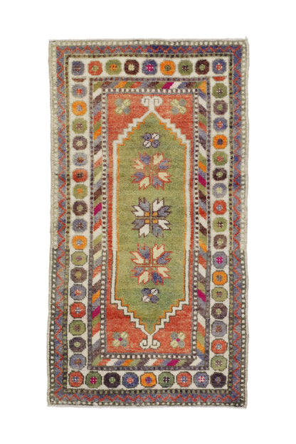 2 x 4 Vintage Turkish Oushak Rug 51767