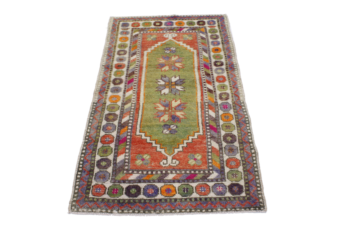 2 x 4 Vintage Turkish Oushak Rug 51767