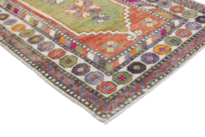 2 x 4 Vintage Turkish Oushak Rug 51767