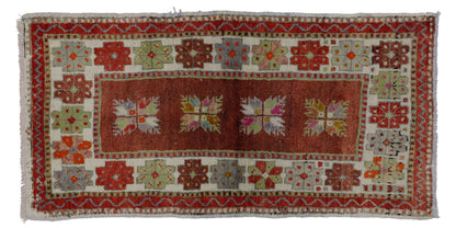 2 x 4 Vintage Turkish Oushak Rug 51770