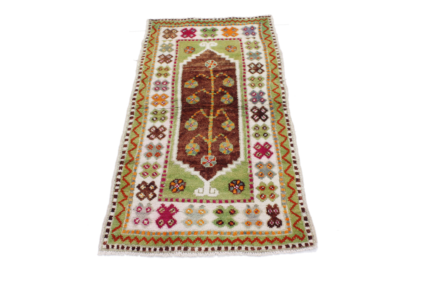 2 x 4 Vintage Turkish Oushak Rug 51771