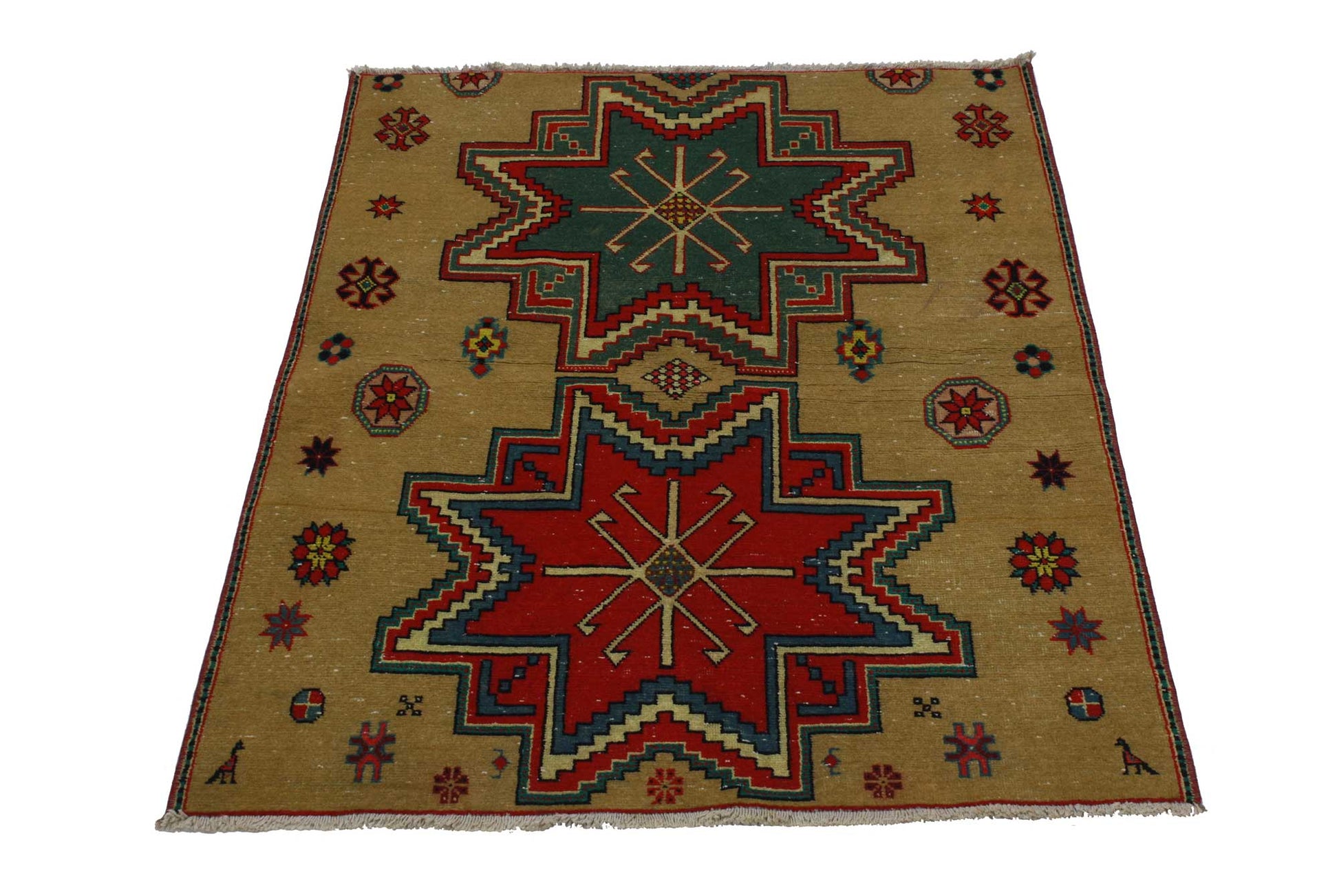 2 x 3 Vintage Turkish Oushak Rug 51772
