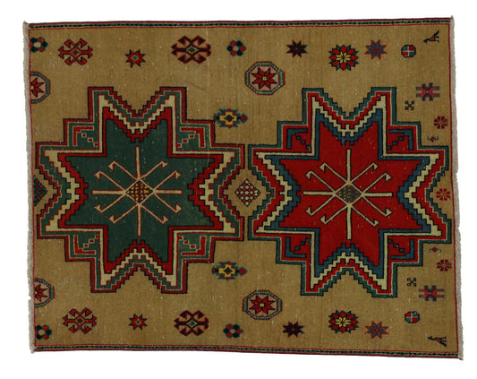 2 x 3 Vintage Turkish Oushak Rug 51772